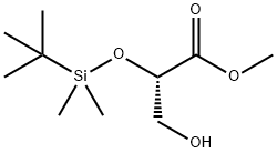 Propanoic acid, 2-[[(1,1-dimethylethyl)dimethylsilyl]oxy]-3-hydroxy-, methyl ester, (2S)- 结构式