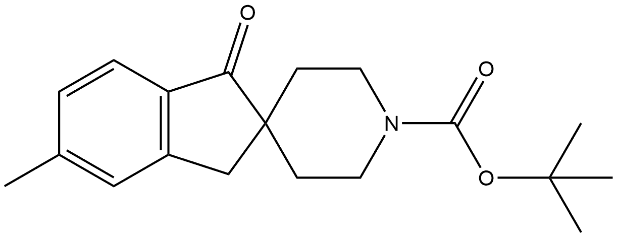 1'-BOC-5-甲基-1-氧代-1,3-二氢螺[茚-2,4'-哌啶 结构式