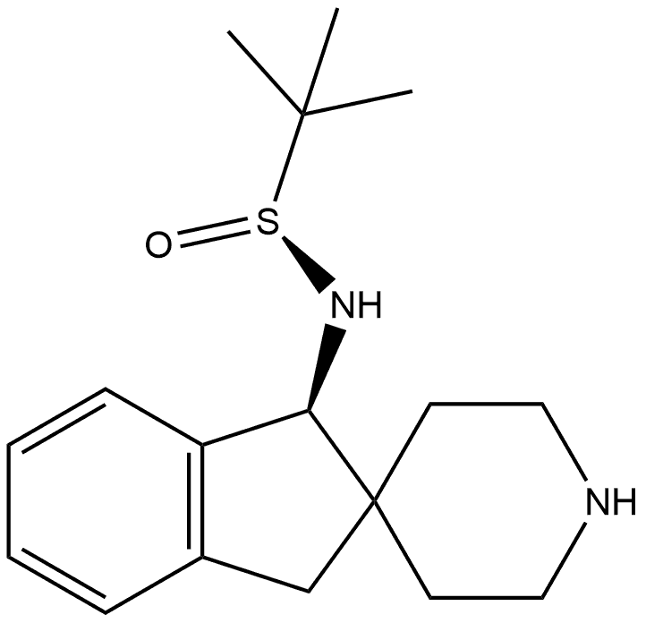 (S)-N-((S)-1,3-二氢螺[茚-2,4'-哌啶]-1-基)-2-甲基丙烷-2-磺酰胺 结构式