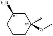 REL-(1R,3S)-3-甲氧基-3-甲基环己烷-1-胺 结构式