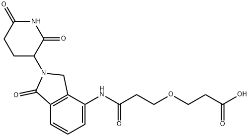 3-[3-[[2-(2,6-dioxo-3-piperidinyl)-2,3-dihydro-1-oxo-1H-isoindol-4-yl]amino]-3-oxopropoxy]-Propanoic acid, 结构式