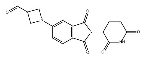 3-Azetidinecarboxaldehyde, 1-[2-(2,6-dioxo-3-piperidinyl)-2,3-dihydro-1,3-dioxo-1H-isoindol-5-yl]- 结构式