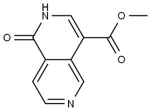 1-氧代-1,2-二氢-2,6-萘吡啶-4-羧酸甲酯 结构式