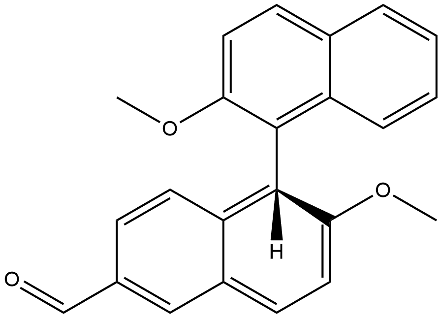 (1S)-2,2′-Dimethoxy[1,1′-binaphthalene]-6-carboxaldehyde 结构式