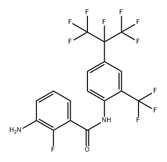 3-氨基-2-氟-N-[4-[1,2,2,2-四氟-1-(三氟甲基)乙基]-2-(三氟甲烷)苯基 结构式