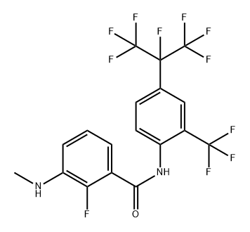 2-氟-3-(甲氨基)-N-[4-[1,2,2,2-四氟-1-(三氟甲基)乙基]-2-(三氟甲烷)苯基]- 结构式