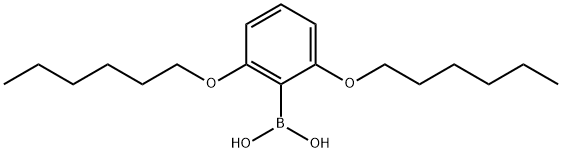 Boronic acid, B-[2,6-bis(hexyloxy)phenyl]- 结构式