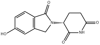 (R)-3-(5-羟基-1-氧代异吲哚啉-2-基)哌啶-2,6-二酮 结构式