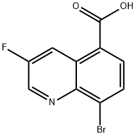 8-溴-3-氟喹啉-5-羧酸 结构式