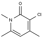 2-(1H)-吡啶酮,3-氯-1,4,6-三甲基- 结构式