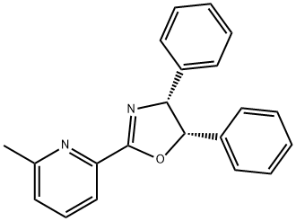 (4R,5S)-2-(6-甲基吡啶-2-基)-4,5-二苯基-4,5-二氢恶唑 结构式