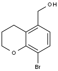 8-溴-3,4-二氢-2H-1-苯并吡喃-5-甲醇 结构式