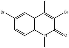 3,6-二溴-1,4-二甲基喹啉-2(1H)-酮 结构式