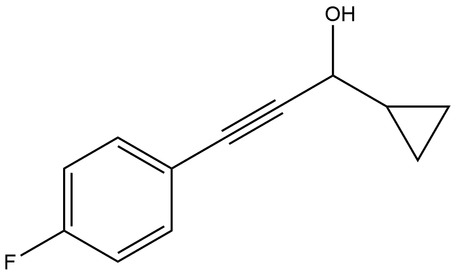 α-[2-(4-Fluorophenyl)ethynyl]cyclopropanemethanol 结构式