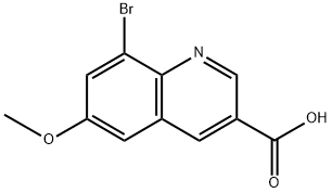 8-溴-6-甲氧基喹啉-3-羧酸 结构式
