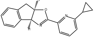 (3AS,8AR)-2-(6-环丙基吡啶-2-基)-3A,8A-二氢-8H-茚并[1,2-D]恶唑 结构式