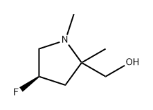 ((4R)-4-氟-1,2-二甲基吡咯烷-2-基)甲醇 结构式