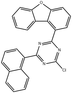 2-氯-4-(1-二苯并呋喃基)-6-(1-萘)-1,3,5-三嗪 结构式