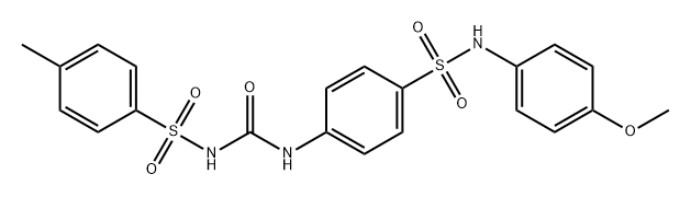 1-[4-(N-对甲氧基苯基)-磺酰胺基苯基]-3-对甲苯磺酰脲 结构式
