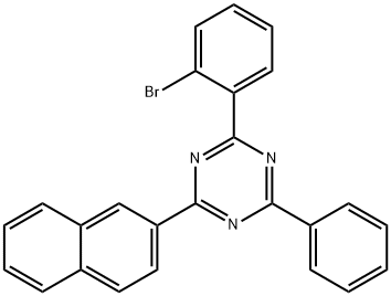 1,3,5-Triazine, 2-(2-bromophenyl)-4-(2-naphthalenyl)-6-phenyl- 结构式