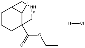 9,9-二氟-3-氮杂双环[3.3.1]壬烷-1-羧酸乙酯(盐酸盐) 结构式