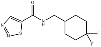 N-[(4,4-difluorocyclohexyl)methyl]-1,2,3-thiadiazol e-5-carboxamide 结构式