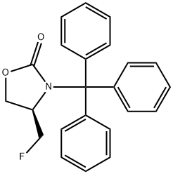 2-Oxazolidinone, 4-(fluoromethyl)-3-(triphenylmethyl)-, (4R)- 结构式