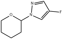 1H-Pyrazole, 4-fluoro-1-(tetrahydro-2H-pyran-2-yl)- 结构式