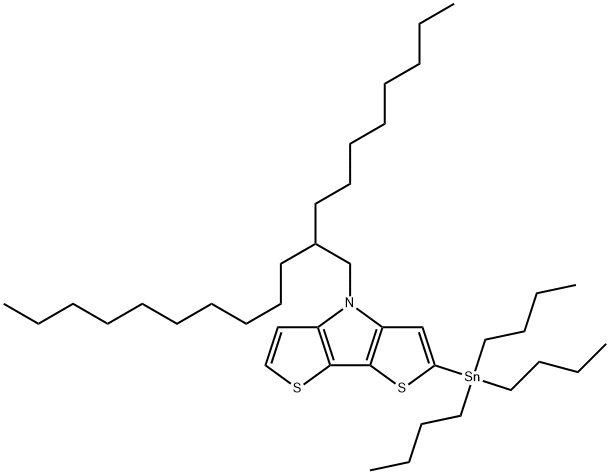 4H-Dithieno[3,2-b:2',3'-d]pyrrole, 4-(2-octyldodecyl)-2-(tributylstannyl)- 结构式