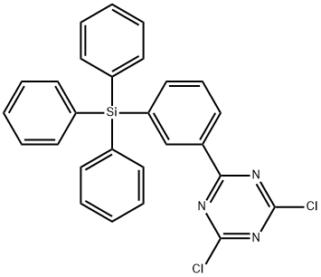 2,4-DICHLORO-6-(3-(TRIPHENYLSILYL)PHENYL)-1,3,5-TRIAZINE 结构式