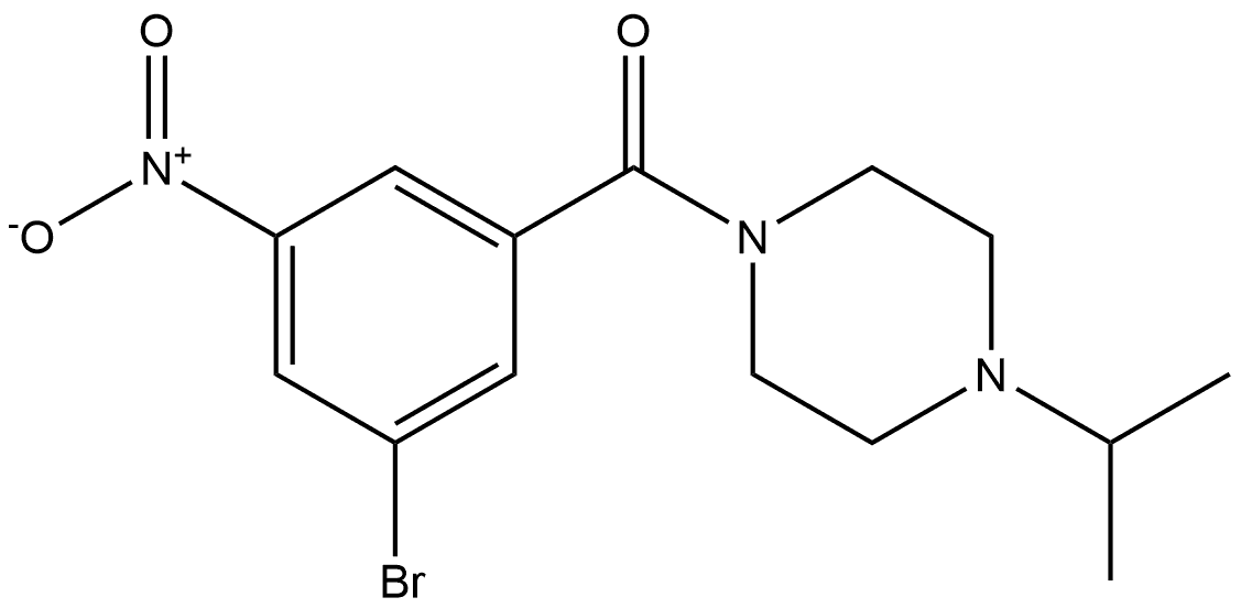 (3-bromo-5-nitrophenyl)(4-isopropylpiperazin-1-yl)methanone 结构式