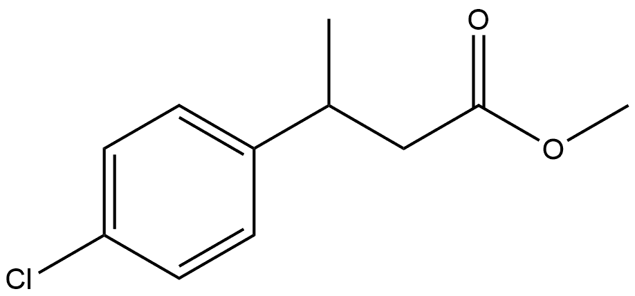 Benzenepropanoic acid, 4-chloro-β-methyl-, methyl ester 结构式