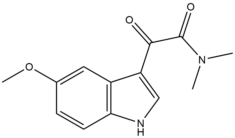 1H-Indole-3-acetamide, 5-methoxy-N,N-dimethyl-α-oxo- 结构式