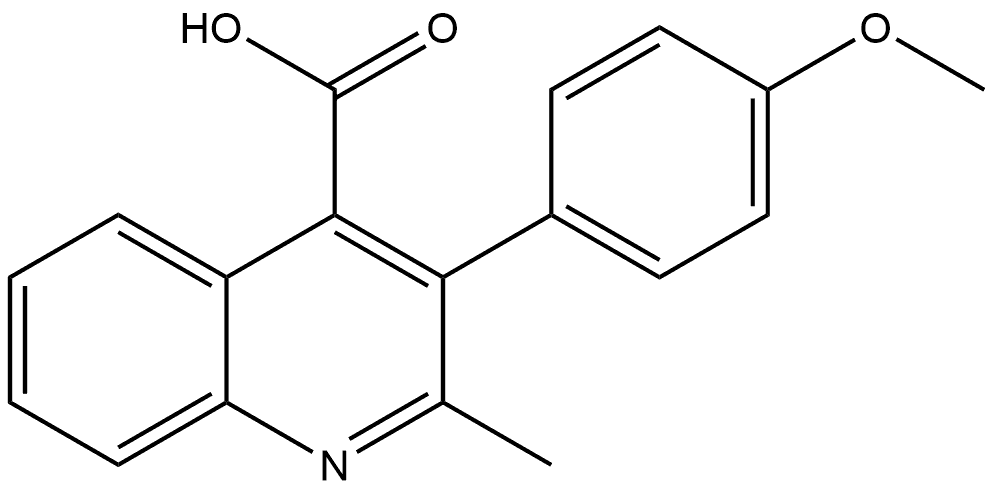 3-(4-METHOXYPHENYL)-2-METHYLQUINOLINE-4-CARBOXYLIC ACID 结构式