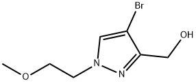 (4-溴-1-(2-甲氧基乙基)-1H-吡唑-3-基)甲醇 结构式