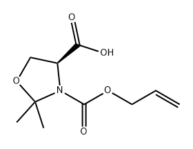 3,4-Oxazolidinedicarboxylic acid, 2,2-dimethyl-, 3-(2-propen-1-yl) ester, (4S)- 结构式