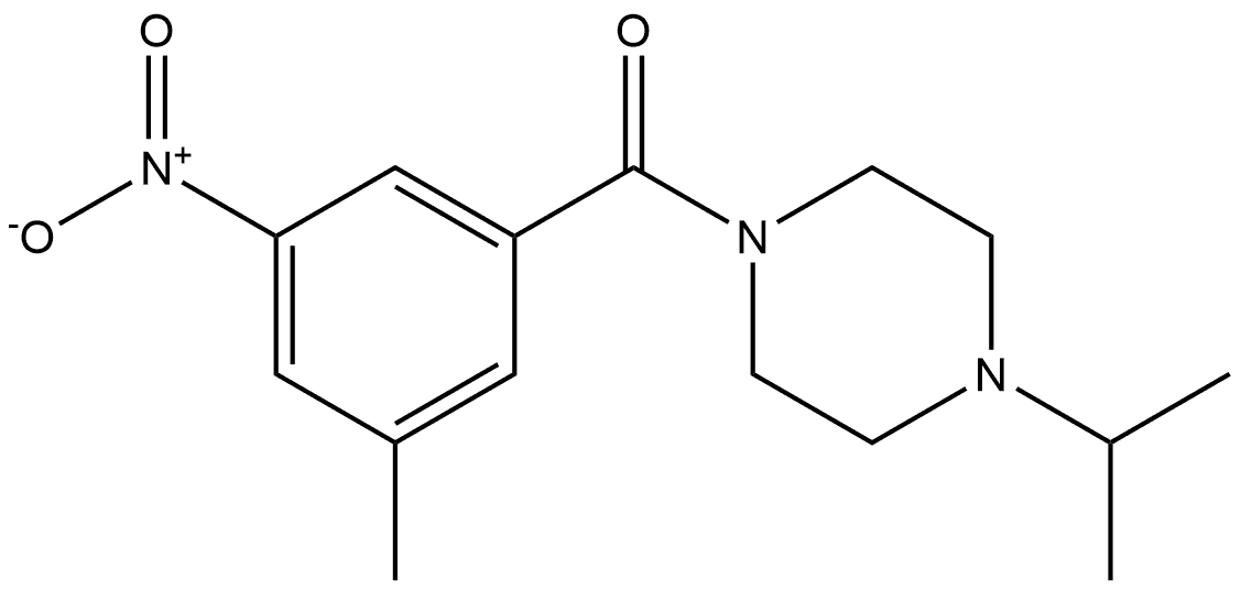 (4-isopropylpiperazin-1-yl)(3-methyl-5-nitrophenyl)methanone 结构式