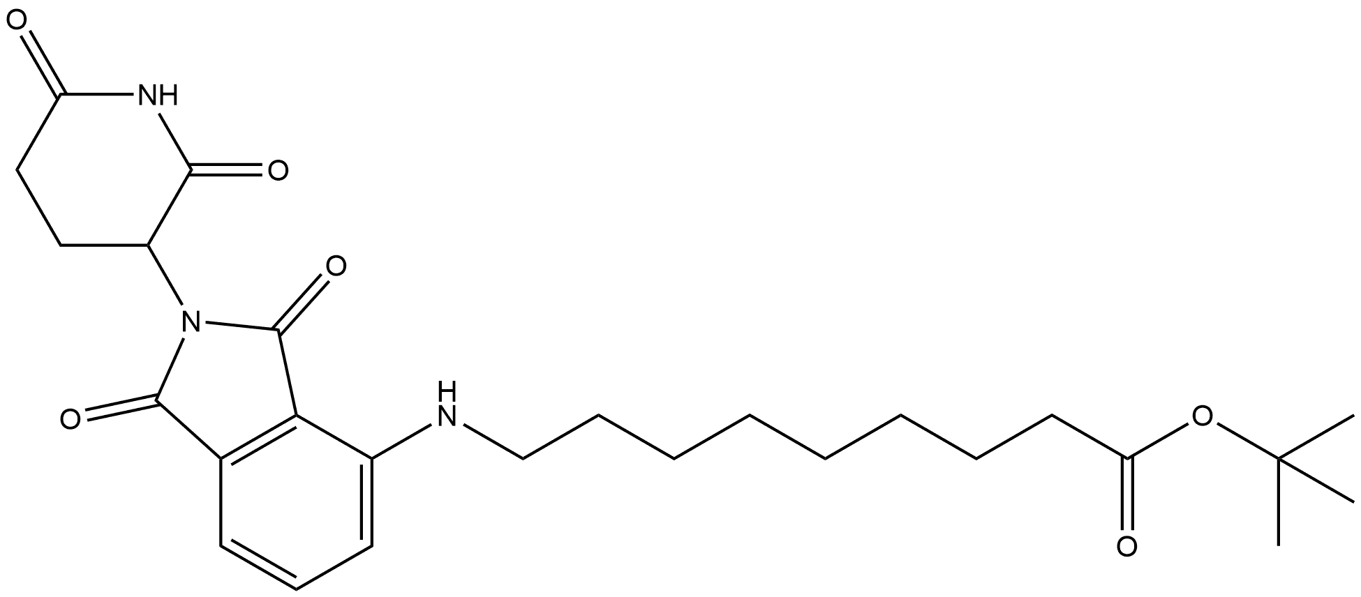 沙利度胺-4-氨基壬酸叔丁酯 结构式