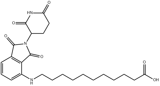 Undecanoic acid, 11-[[2-(2,6-dioxo-3-piperidinyl)-2,3-dihydro-1,3-dioxo-1H-isoindol-4-yl]amino]- 结构式