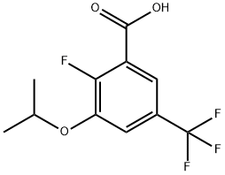 2-Fluoro-3-isopropoxy-5-(trifluoromethyl)benzoic acid 结构式