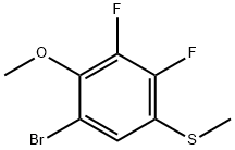 (5-Bromo-2,3-difluoro-4-methoxyphenyl)(methyl)sulfane 结构式