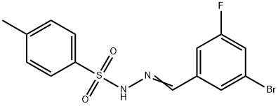 N'-(3-bromo-5-fluorobenzylidene)-4-methylbenzenesulfonohydrazide 结构式