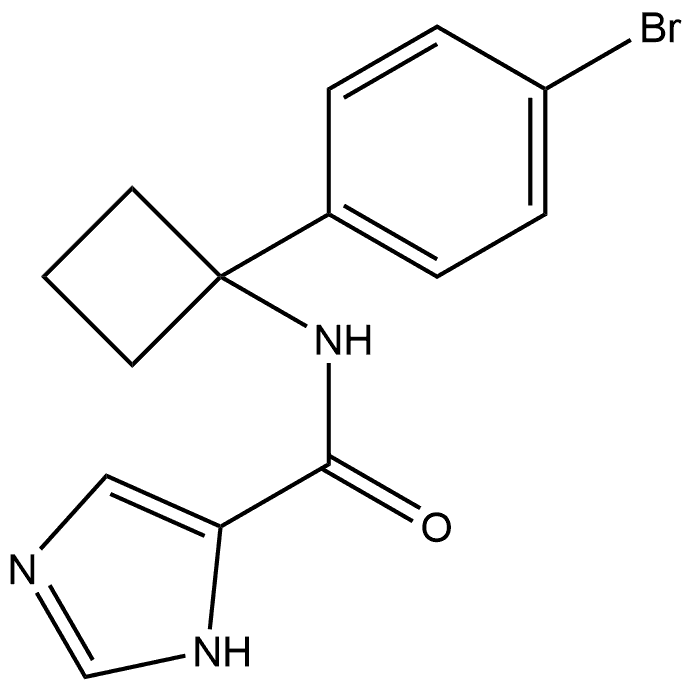 N-(1-(4-溴苯基)环丁基)-1H-咪唑-5-甲酰胺 结构式