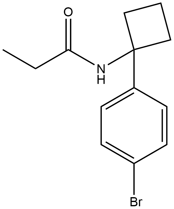 N-(1-(4-溴苯基)环丁基)丙酰胺 结构式