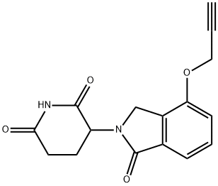 3-[1-氧代-4-(丙-2-炔-1-基氧基)异吲哚啉-2-基]哌啶-2,6-二酮 结构式