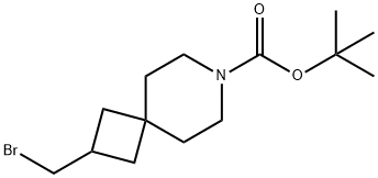 7-Azaspiro[3.5]nonane-7-carboxylic acid, 2-(bromomethyl)-, 1,1-dimethylethyl ester 结构式