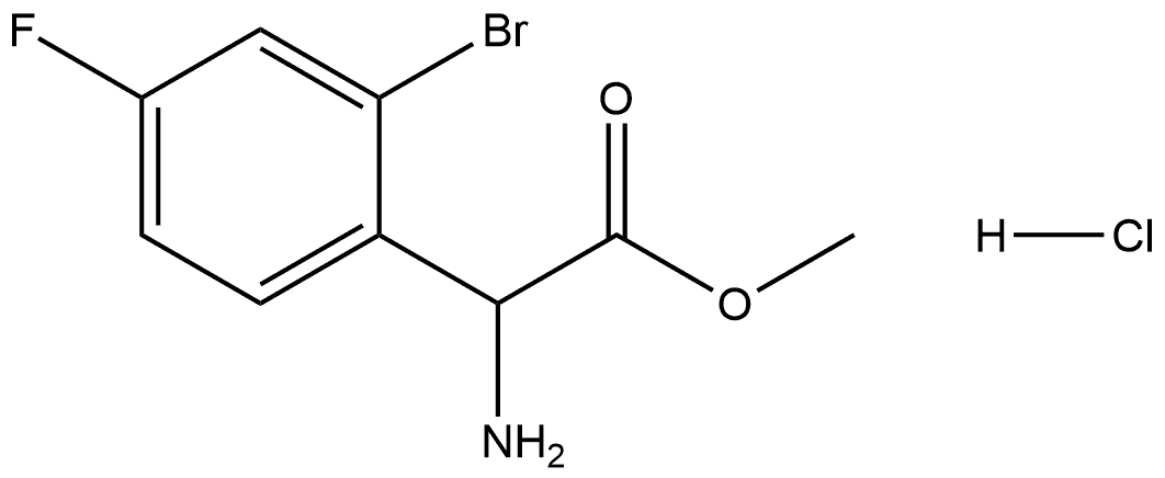 Methyl?2-amino-2-(2-bromo-4-fluorophenyl)acetate?hydrochloride 结构式