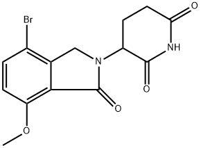 3-(4-bromo-7-methoxy-1-oxoisoindolin-2-yl)piperidine-2,6-dione 结构式