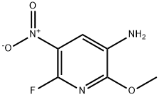 6-氟-2-甲氧基-5-硝基吡啶-3-胺 结构式