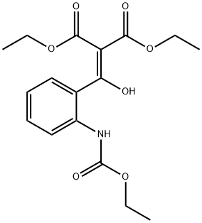 Propanedioic acid, 2-[[2-[(ethoxycarbonyl)amino]phenyl]hydroxymethylene]-, 1,3-diethyl ester 结构式